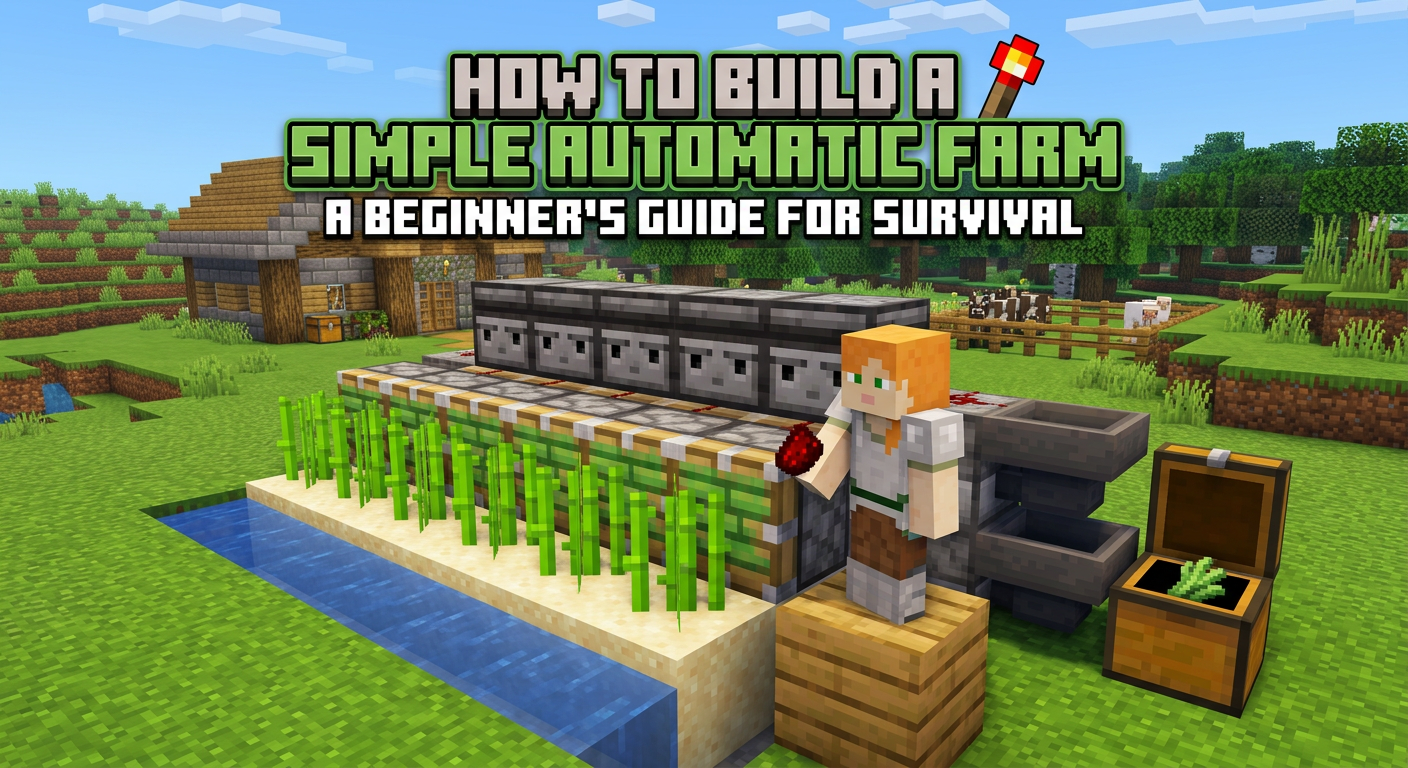 How to Build a Simple Automatic Farm in Minecraft
