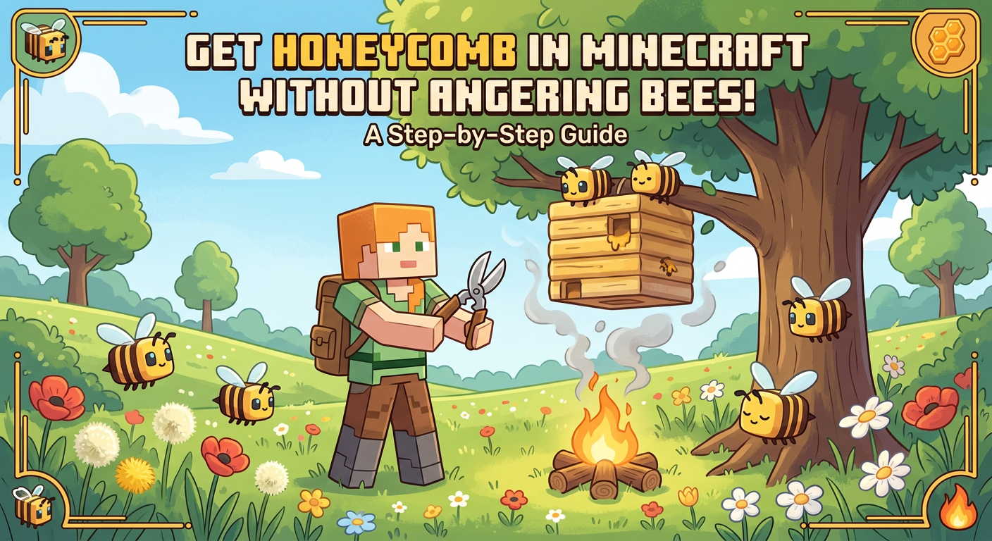 How to Get Honeycomb in Minecraft Without Angering Bees